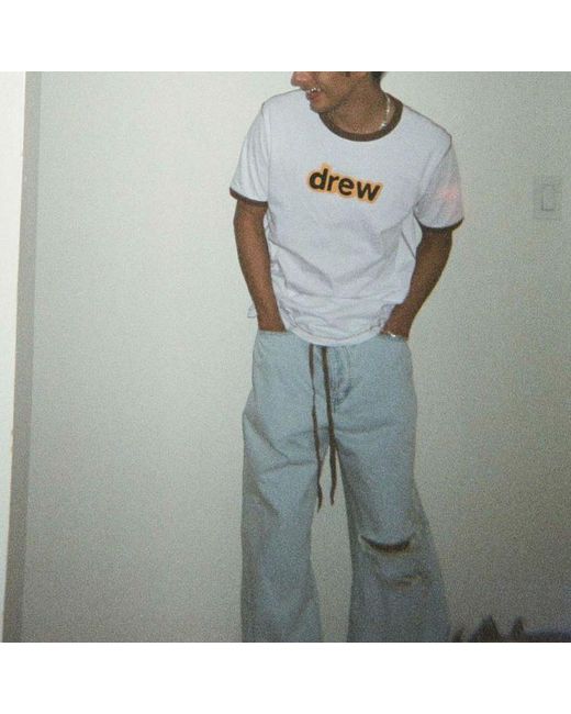Drew House White Secret Ringer T-Shirt for men