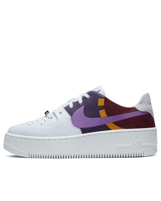 Nike Blue (Wmns) Air Force 1 Sage Low Lx Dark Orchid'