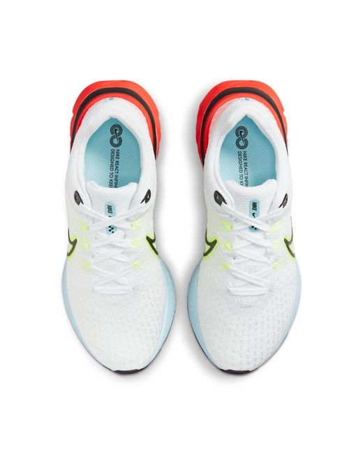 Nike White (Wmns) React Infinity Run Flyknit 3 Volt'