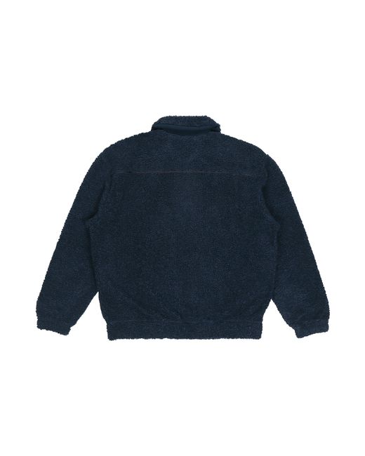 Adidas Blue Originals Embroidered Logo Lapel Lamb's Wool Sports Jacket for men
