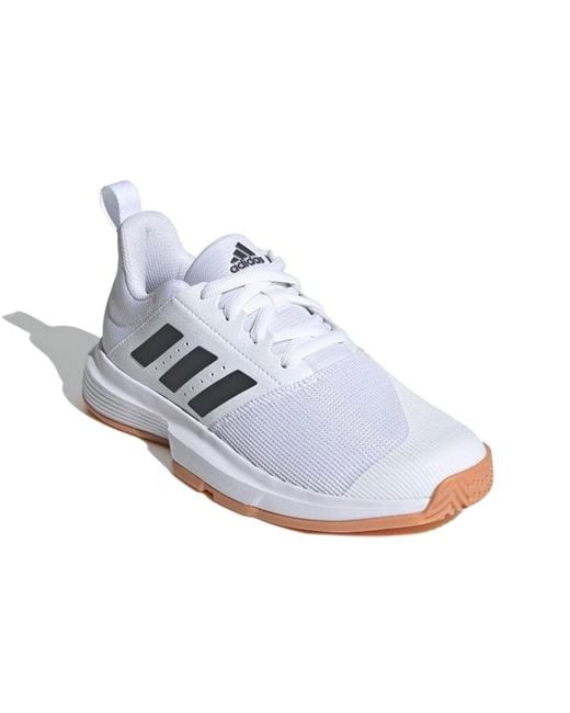 Adidas White Essence Indoor Low Tops Badminton Shoe for men