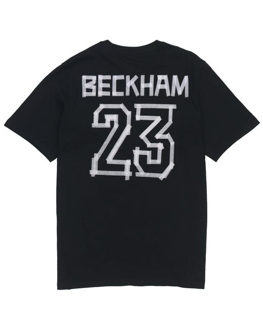 Adidas Black Beckham G T Athleisure Casual Sports Alphabet Round Neck Short Sleeve David Beckham No. 23 T-Shirt for men