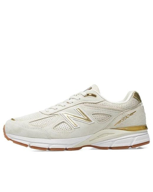 New Balance White 990v4 Made In Usa for men