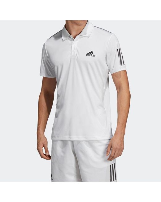 Adidas White Club 3Str Polo Tennis Sports Polo Shirt for men