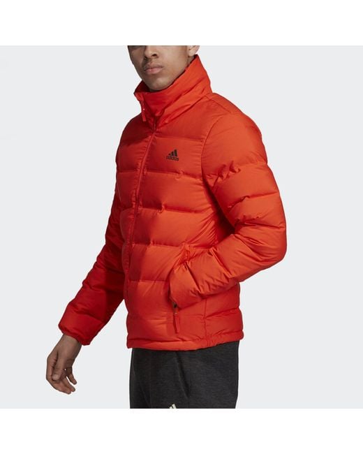 Adidas Red Outdoor Waterproof Sports Stay Warm Stand Collar Down Jacket for men