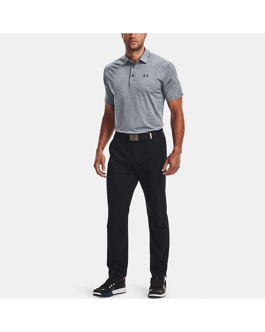 Under Armour Gray Playoff Golf Sports Thin And Light Breathable Loose Short Sleeve Polo Shirt for men