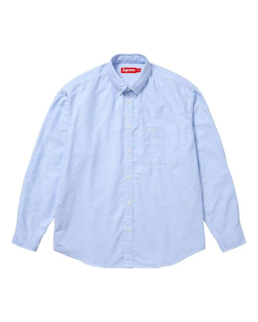 Supreme Blue Loose Fit Oxford Shirt for men