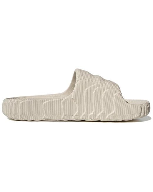 Adidas Natural Adilette 22 Slides 'Aluminium' for men