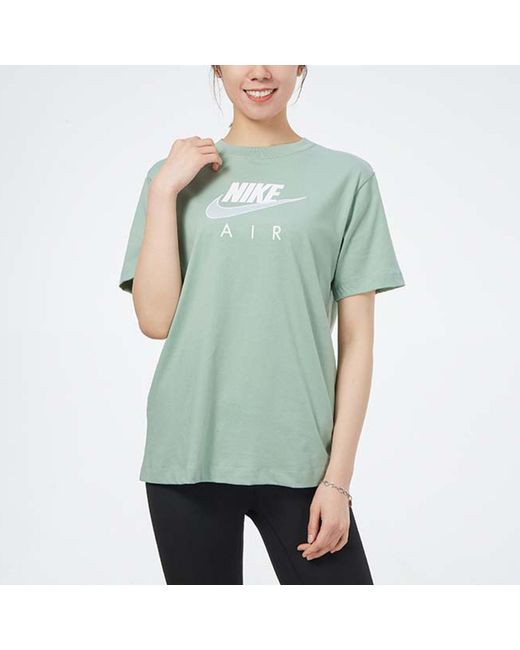 Nike Green (Wmns) Air Logo Casual Sports Short Sleeve