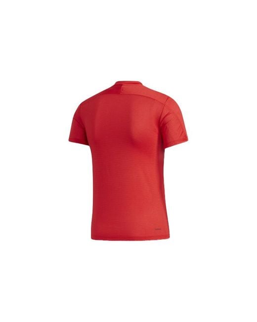 Adidas Red Kenta Rise Tee Training Sports Short Sleeve for men