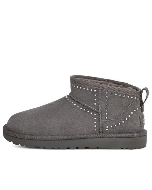 Ugg Gray (Wmns) Classic Ultra Mini Bling 'Dark'