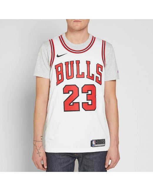Nike Red Michael Jordan Association Edition Swingman Jersey (Chicago Bulls) Sw for men