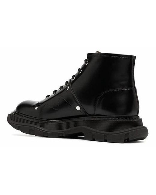 McQueen Black Tread Slick Boot for men