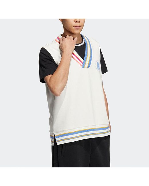 Adidas White Vbe Vests for men