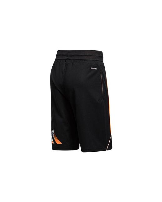 Adidas Black Hdn Gu Kick 365 Contrasting Colors Printing Loose Basketball Sports Shorts for men