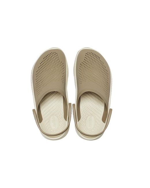 CROCSTM Brown Literide 360 Ombre Marbled Clogs 'Khaki Bone' for men