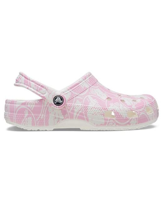 CROCSTM Pink Classic Duke Print Clogs Tweed'