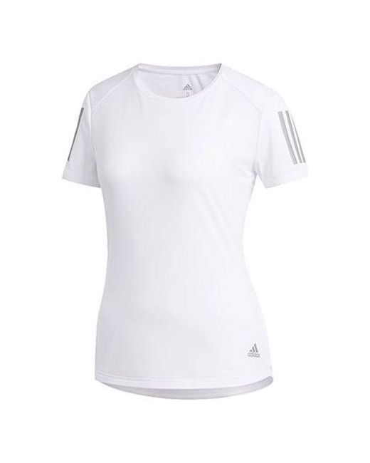 Adidas White (Wmns) Own The Run Tee Running Sports Short-Sleeve Tee