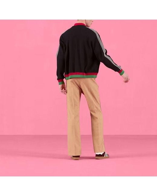 Gucci Red X Adidas Cotton Piquet Polo