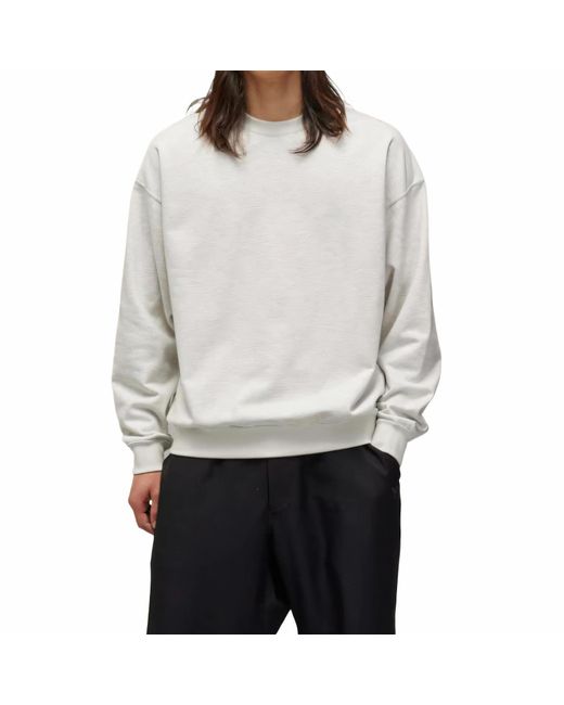 Adidas Gray X Y-3 French Terry Crew Sweater 'Cream' for men