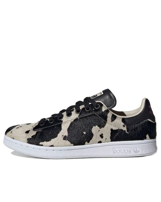 Adidas Black (Wmns) Stan Smith 'Fuzzy Cow Print'