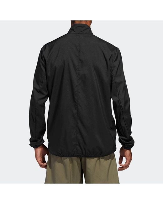 Adidas Black Own The Run Jkt Reflective Printing Running Jacket for men