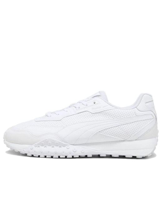 PUMA White Blktop Rider Leather Glacial'