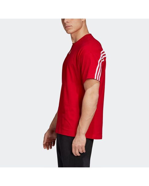 Adidas Red Must Haves 3-stripes T-shirt for men