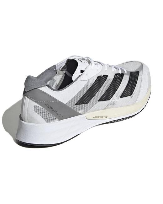 Adidas White Adizero Adios 7 for men