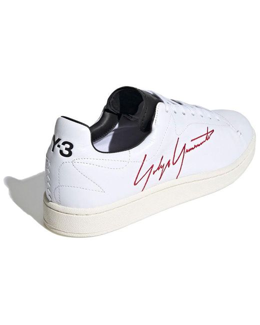 Adidas White Y-3 Yohji Court Shoes for men