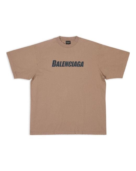 Balenciaga Natural Caps T-Shirt Boxy Fit