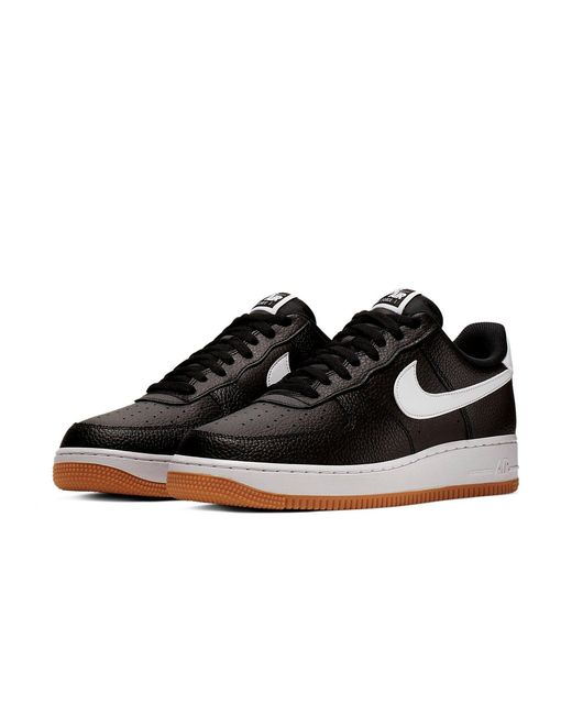 Nike Black Air Force 1 Low 'Gum' for men