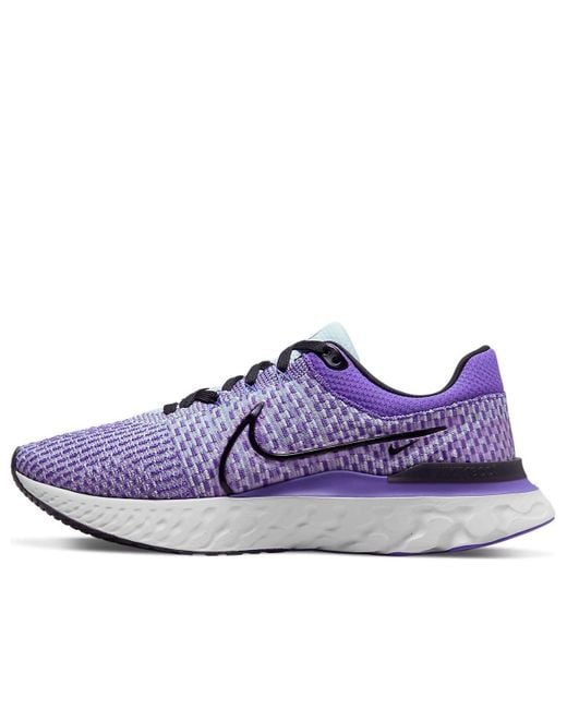 Nike Purple React Infinity Run Flyknit 3 'Pure Platinum Psychic' for men