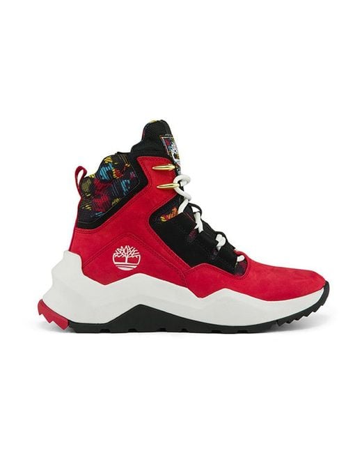 Timberland Red (Wmns) Madbury Side Zip Sneaker Boots Nubuck'