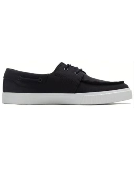 Timberland Black Low Lace Up Sneakers Canvas' for men