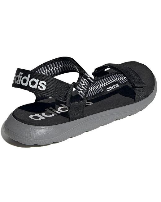 Adidas Black Comfort Sandal 'Core' for men