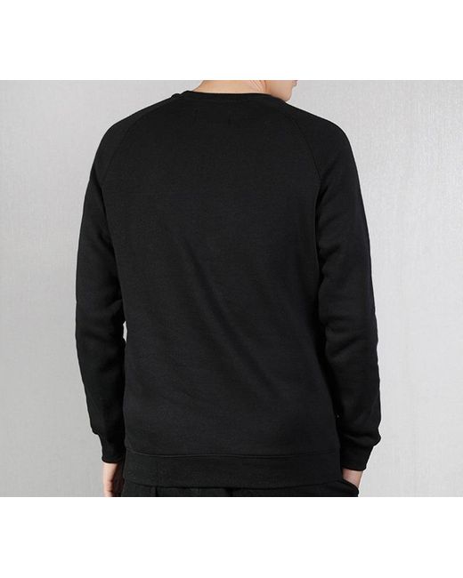Nike Black Fleece Knit Round Neck Hoodie for men