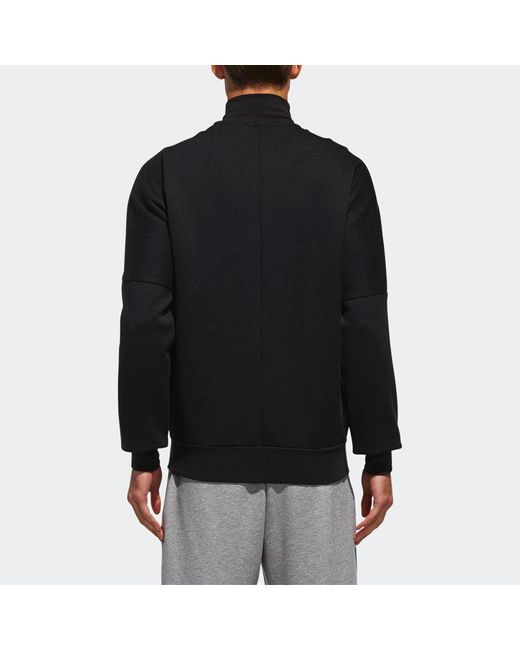 Adidas Black Wj Tt Swt Martial Arts Logo Collar Jacket For for men