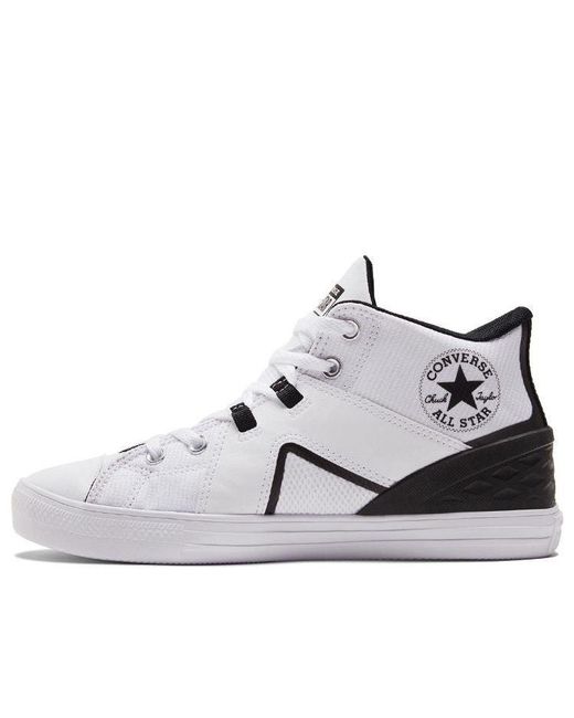 Converse White Chuck Taylor All Star Flux Ultra Mid for men
