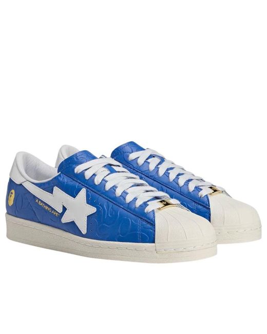 Adidas Blue X A Bathing Ape Superstar Vintage for men