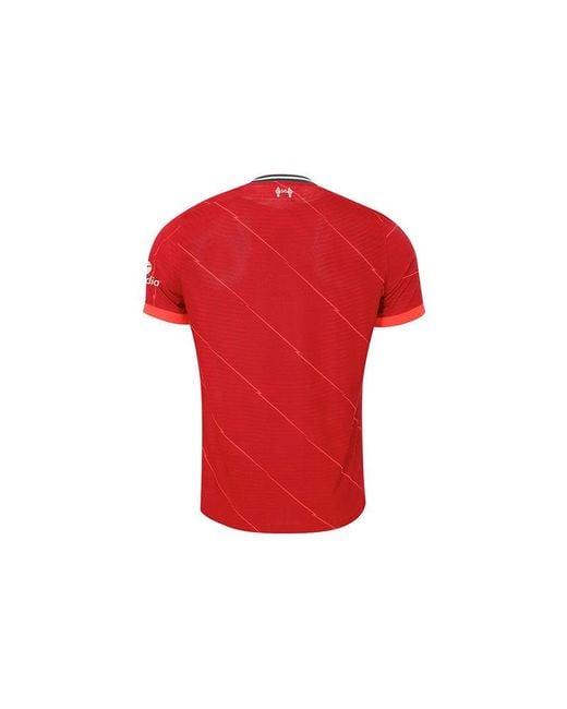 Nike Red Sports Soccer/Football Jersey Au Player Edition 21-22 Season Liverpool Home for men