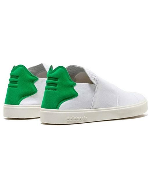 Adidas White X Pharrell Elastic Slip On for men
