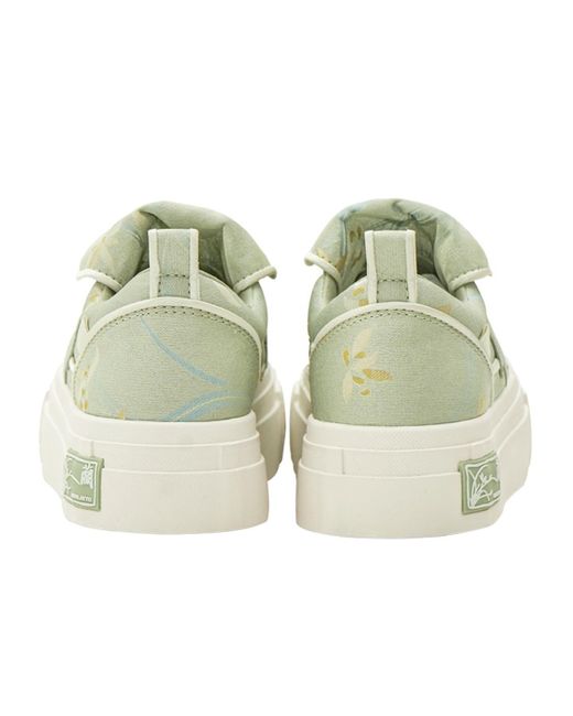 KAALIXTO White Skateboarding Canvas Low 'Greem' for men