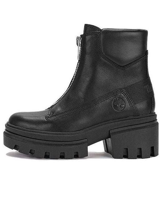 Timberland Black (Wmns) Everleigh Front-Zip Boot Nubuck'