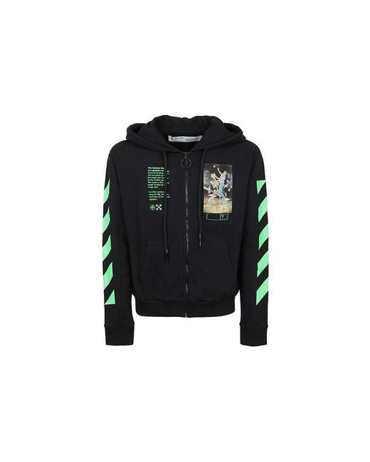 Off-White c/o Virgil Abloh Black Graphic Print Cotton Zipped For for men