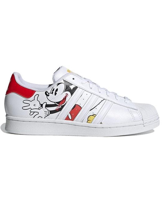 Adidas White Disney X Superstar 'Mickey And Minnie for men