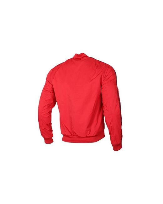 Adidas Red Soccer/Football Manchester United Long Sleeves Zipper Jacket Sports for men