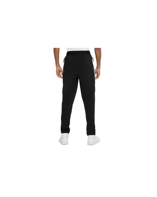 Nike Black Air Logo Printed Knitted Color Block Casual Sports Pants for men