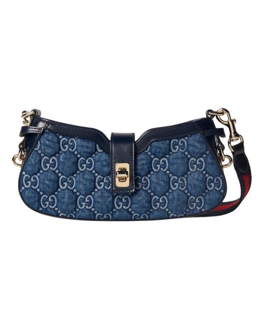 Gucci Blue (Wmns) Moon Side Gg Print Mini Shoulder Bag 'Denim'