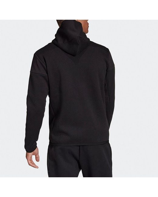 Adidas Blue Sports Stylish Zipper Hooded Jacket for men